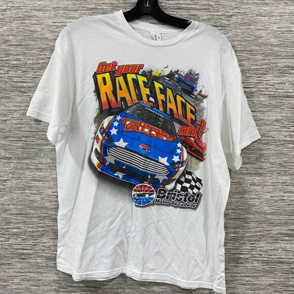 Vintage Delta Pro Weight White Bristol Motor Speedway T-Shirt Thunder Valley - Picture 1 of 5